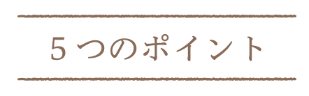 5つのポイント